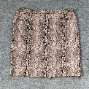New York Clothing Company Animal Print Pencil Skirt